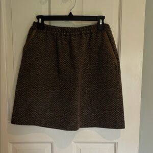 J. Crew size S Brown Herringbone Skirt
